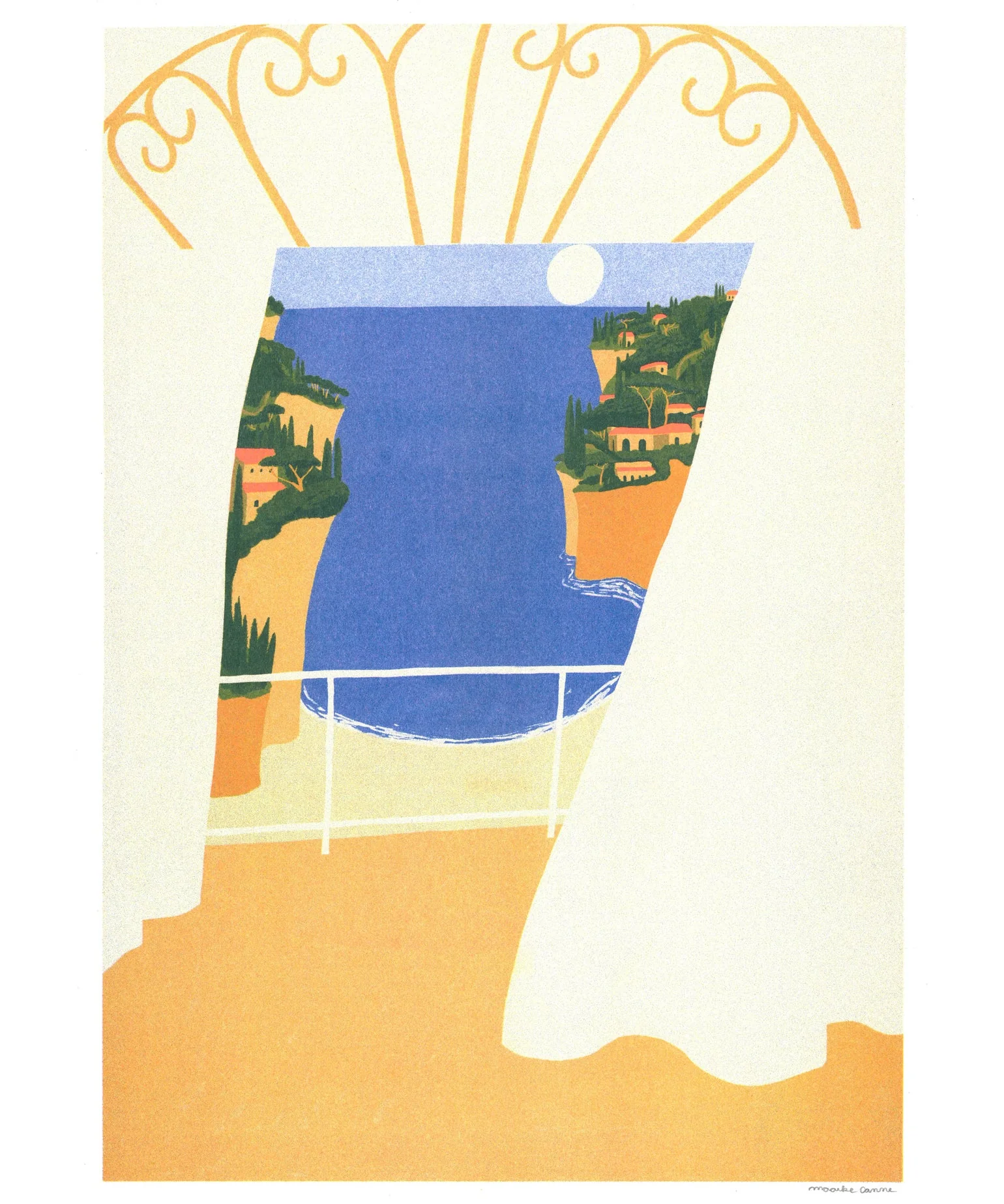 'Balcony Bay' Risograph Print - Image 2