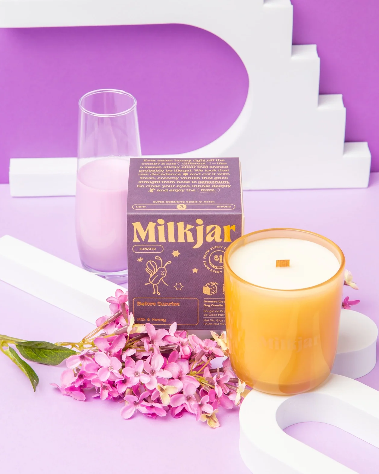 Before Sunrise - Milk & Honey Coconut Soy 8oz Candle - Image 3