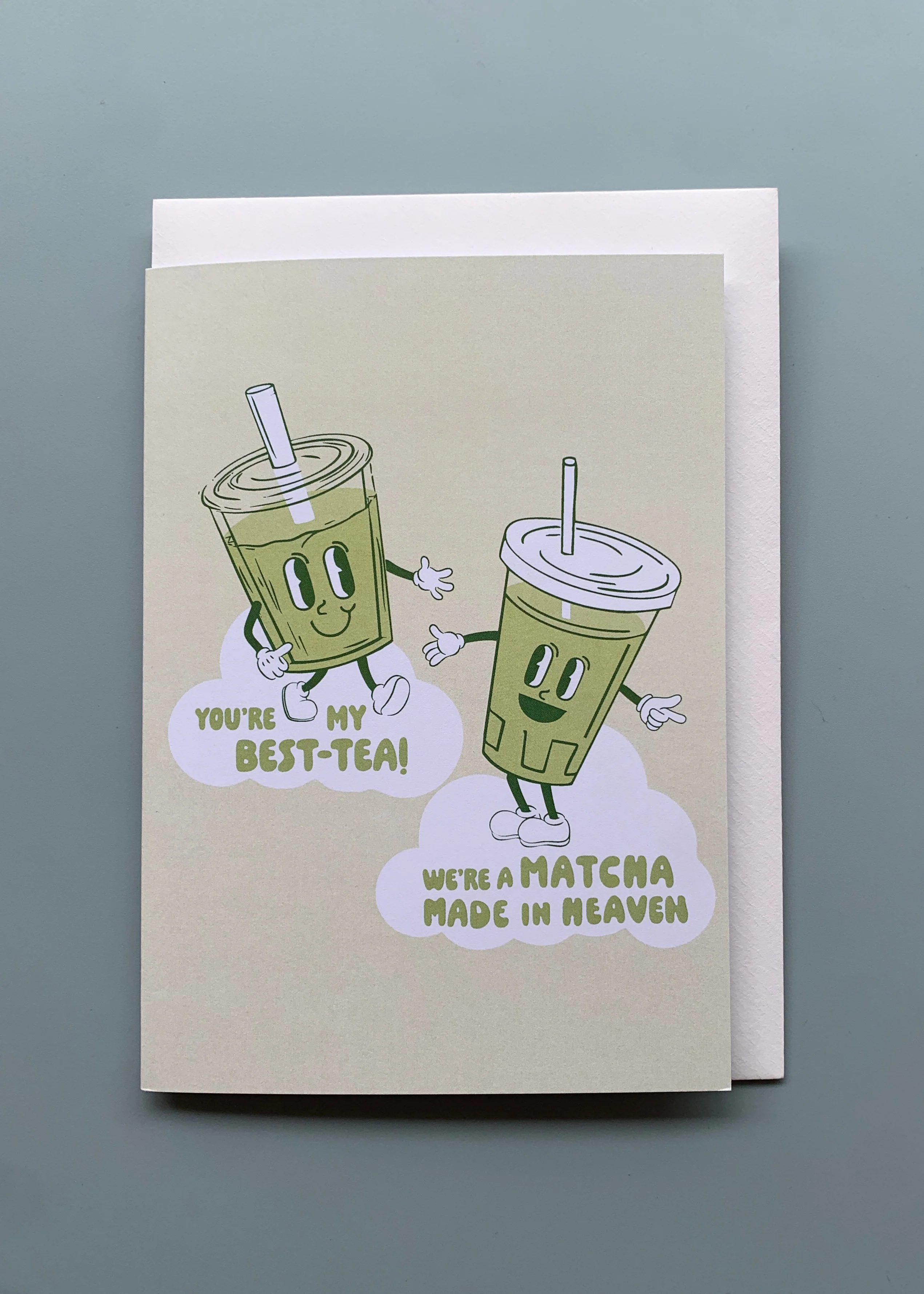 Best-Tea Matcha Greetings Card - Image 3