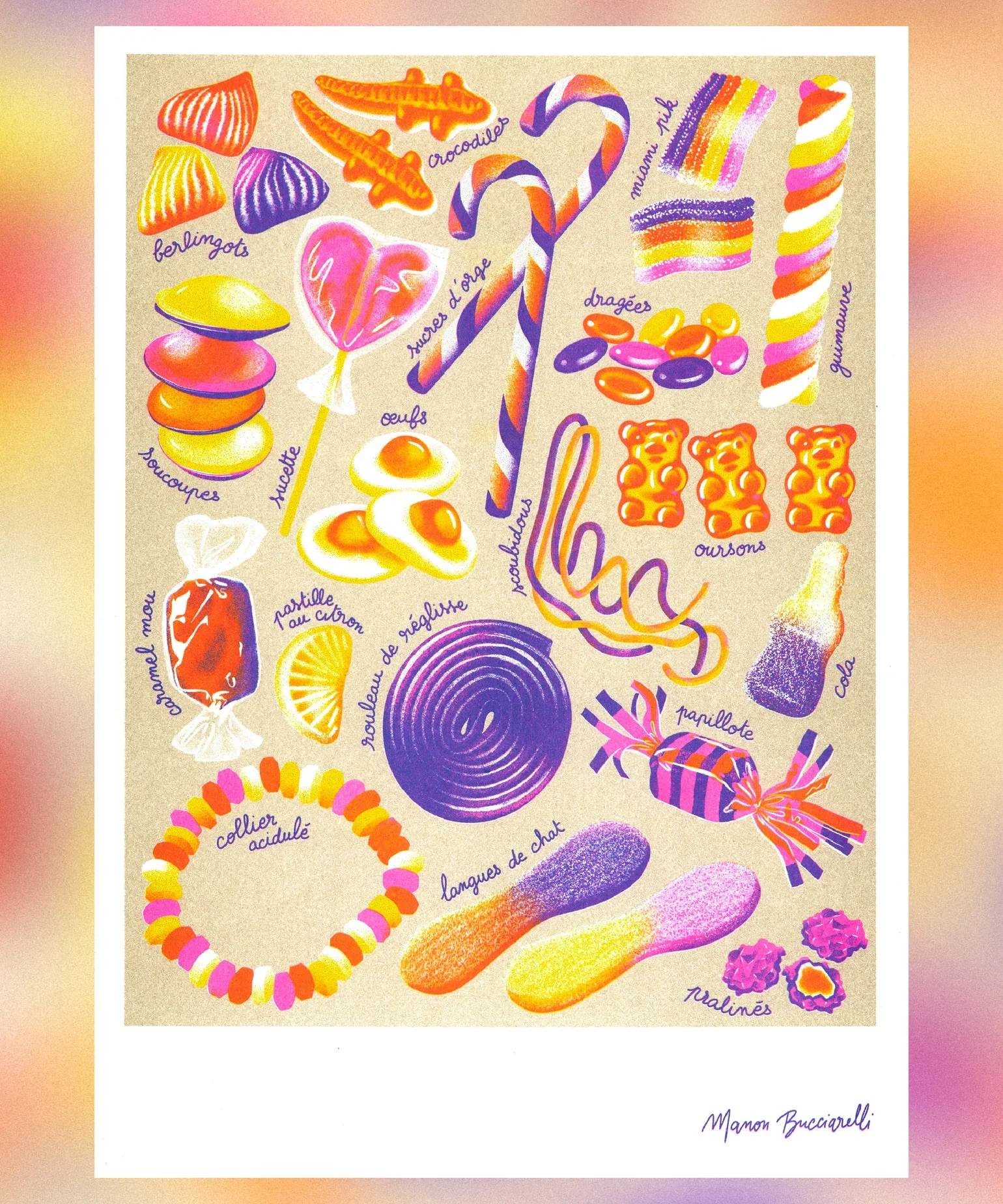 'Bonbons' Risograph Print - Image 2