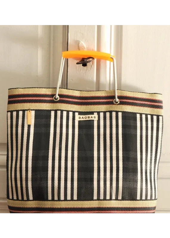 Cabas Nylon Striped Market Bag - Image 11