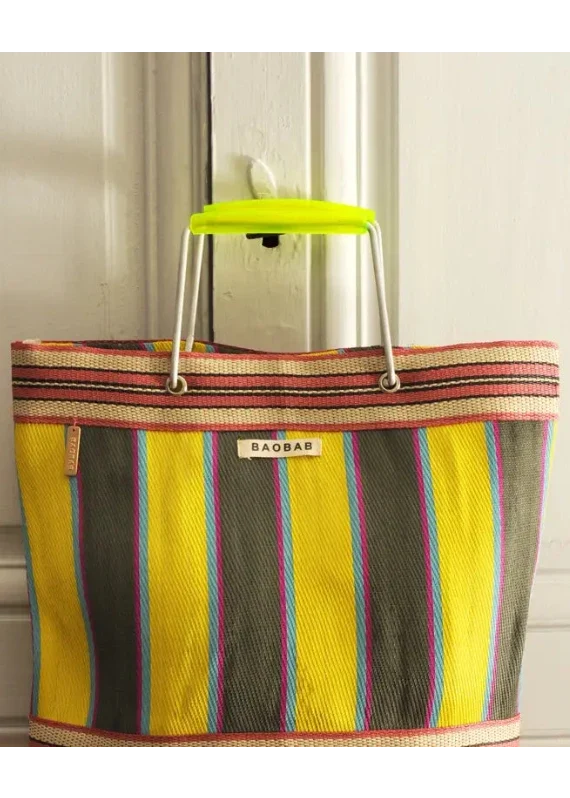 Cabas Nylon Striped Market Bag - Image 12