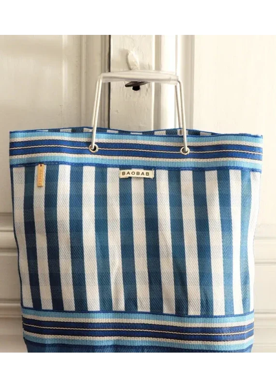 Cabas Nylon Striped Market Bag - Image 14