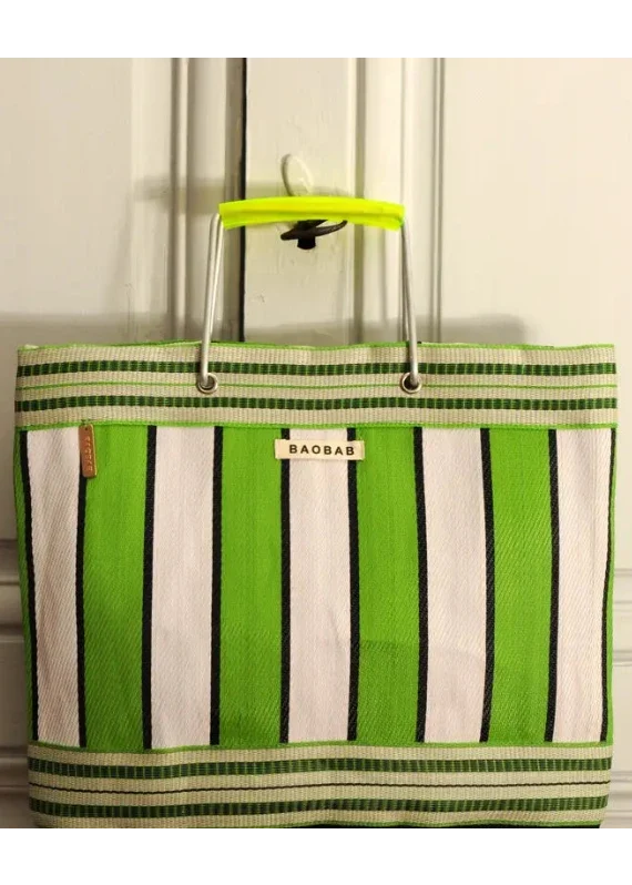 Cabas Nylon Striped Market Bag - Image 15