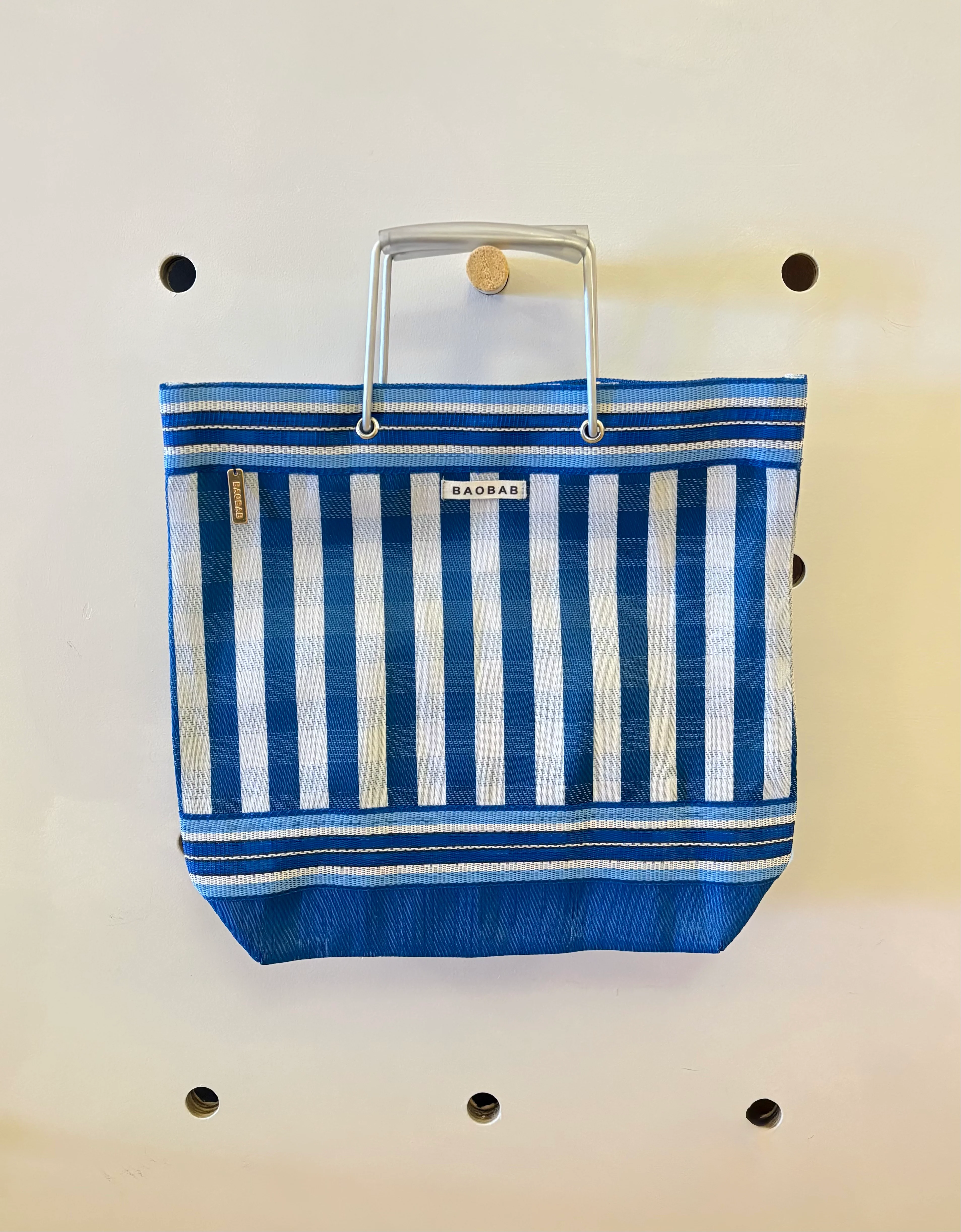 Cabas Nylon Striped Market Bag - Image 3