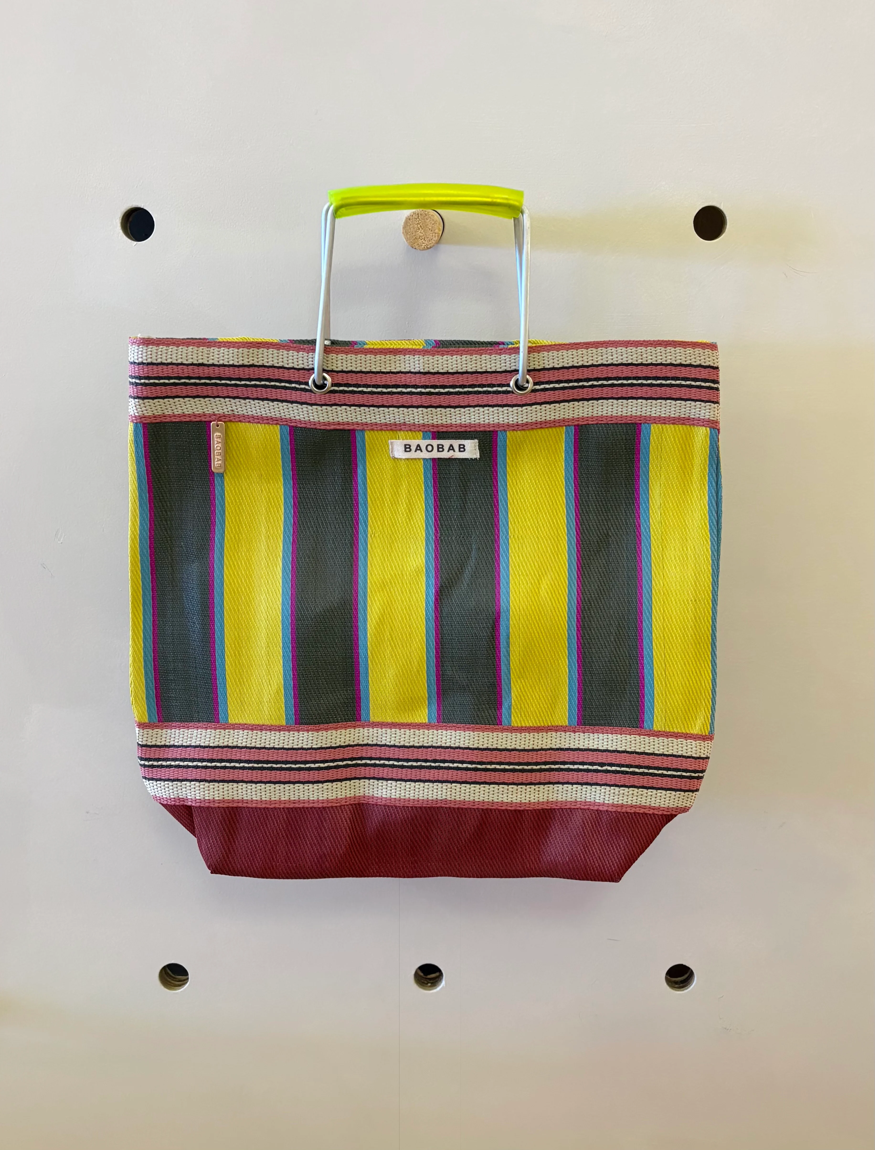 Cabas Nylon Striped Market Bag - Image 4