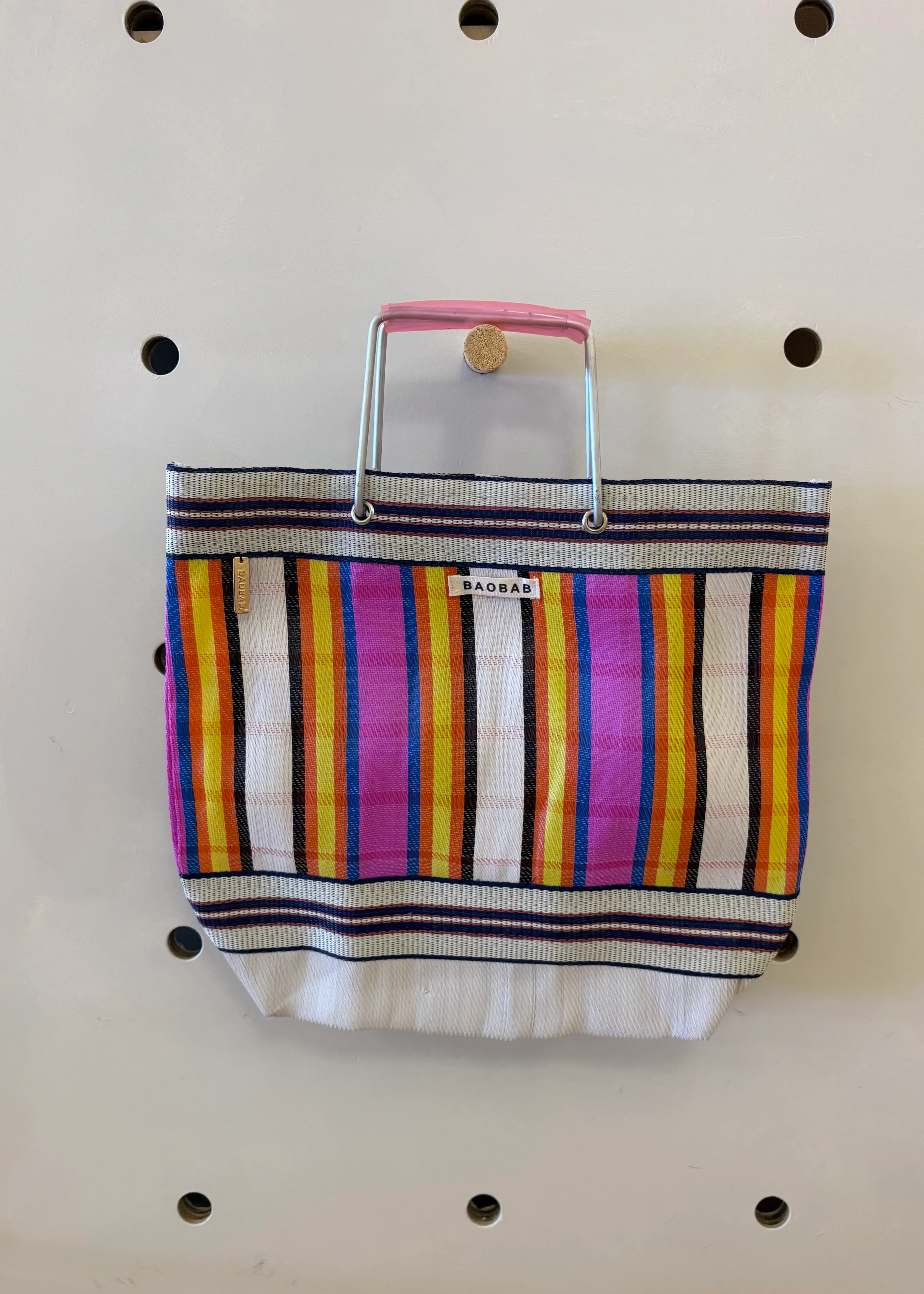 Cabas Nylon Striped Market Bag - Image 5