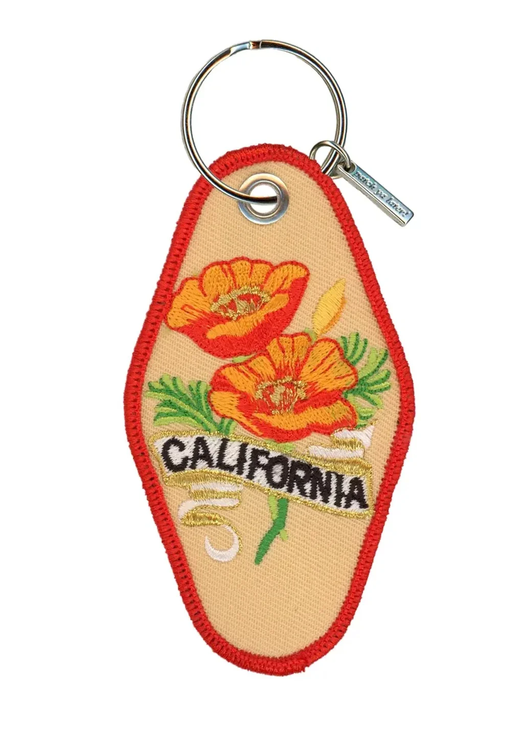 California Embroidered Keychain