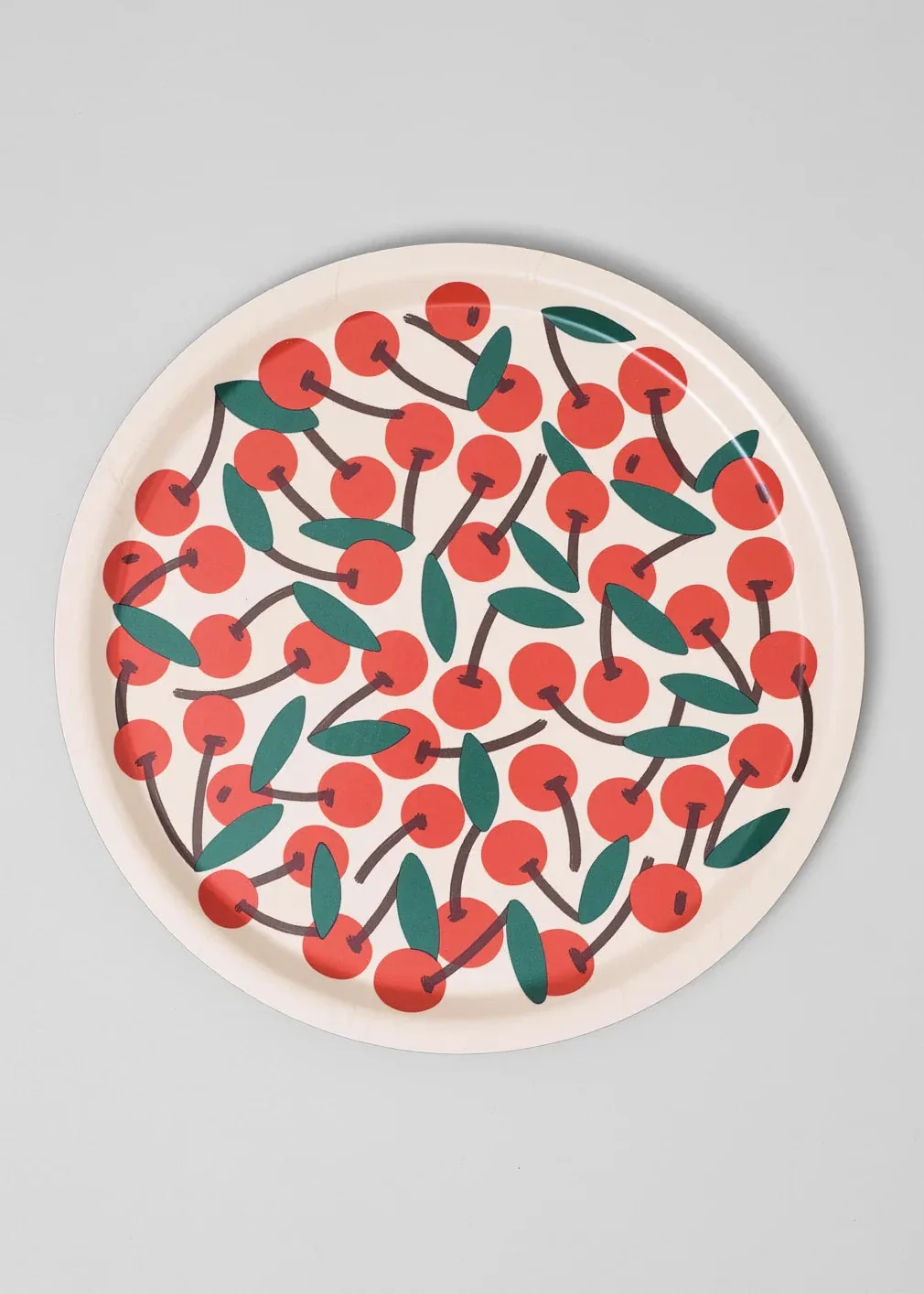 Cherries - Large Round Plywood Tray