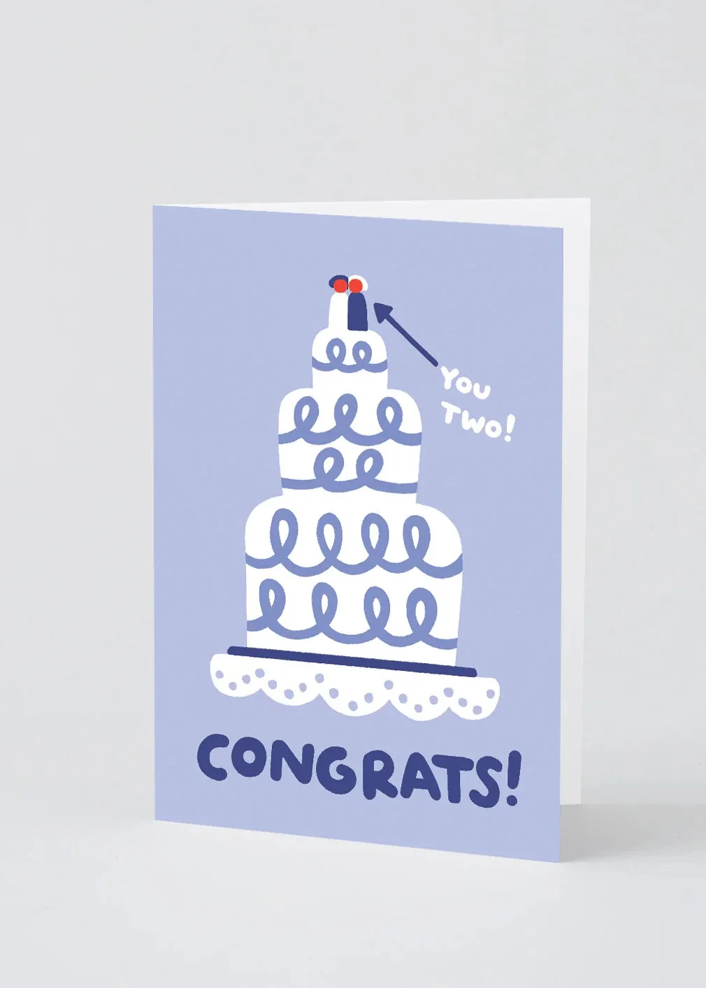 Congrats Wedding Cake Greetings Card