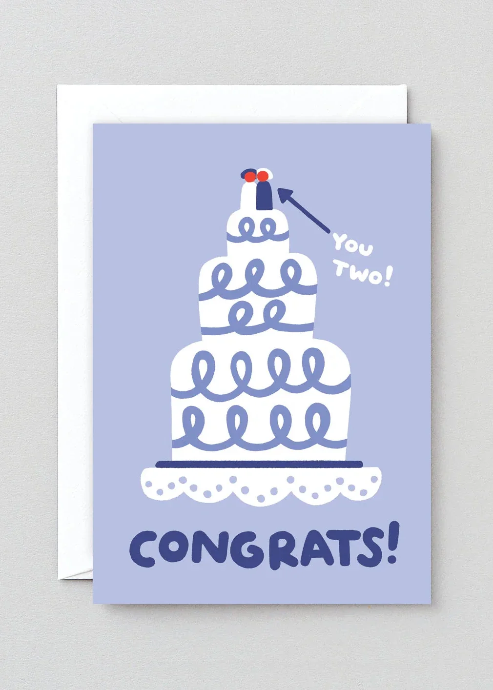 Congrats Wedding Cake Greetings Card - Image 2