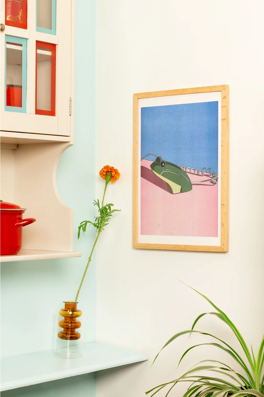 'Crusader Frog Phone' Risograph Print - Image 2