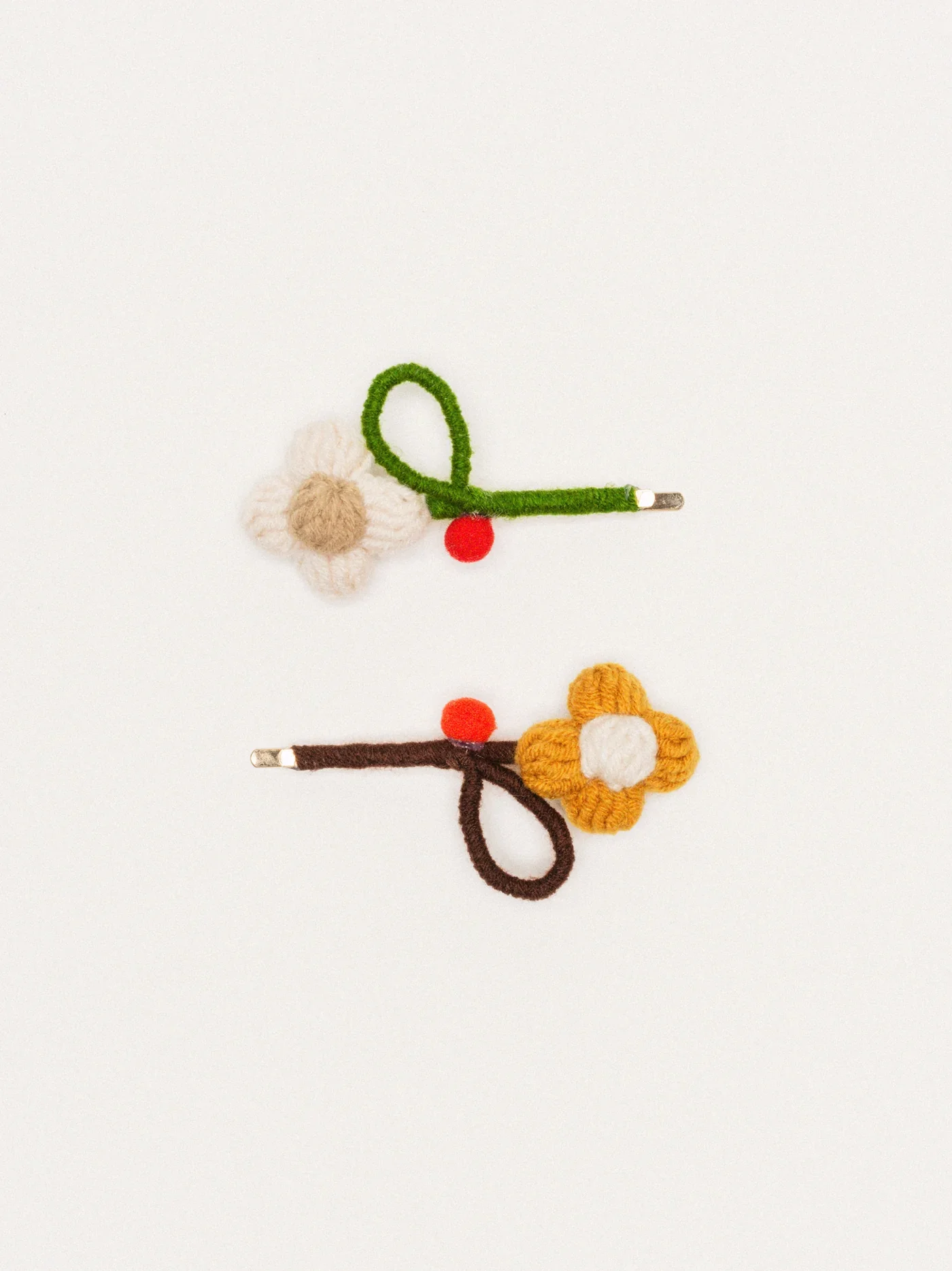 Daisy Crochet Clips - two colours