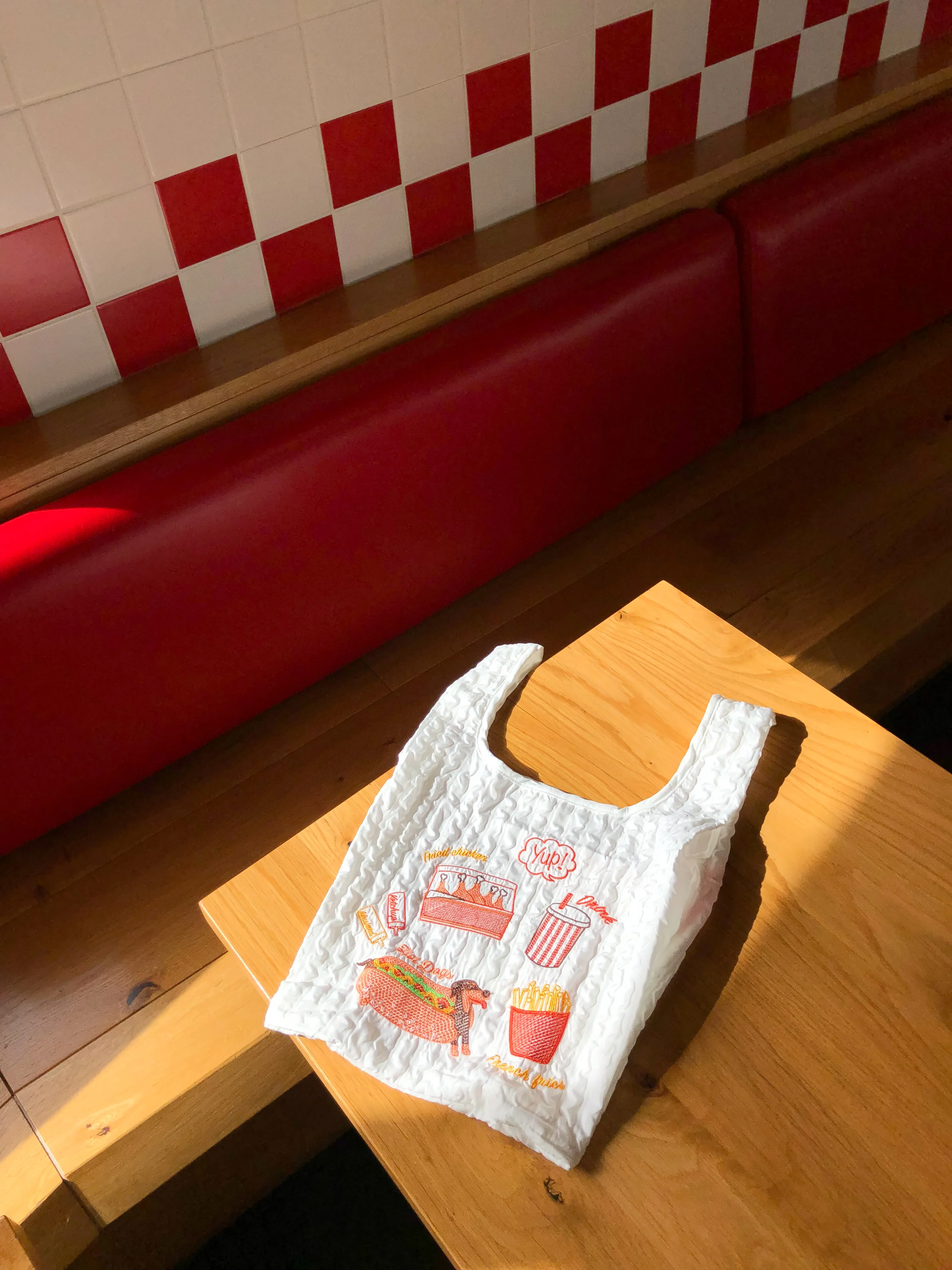 Fast Food Embroidered Shopping Bag - Image 2