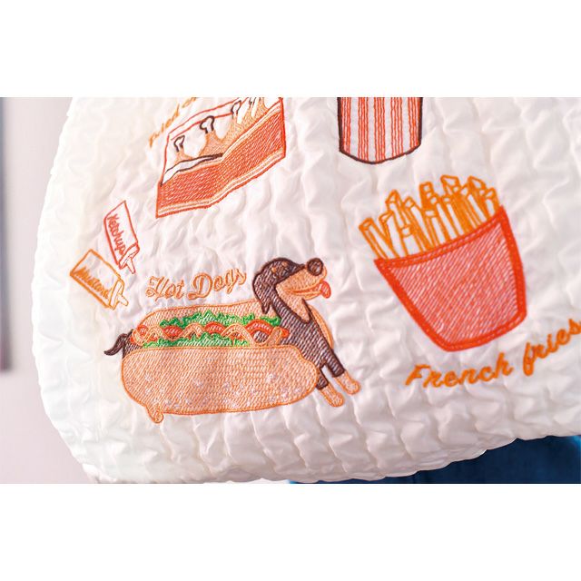 Fast Food Embroidered Shopping Bag - Image 4