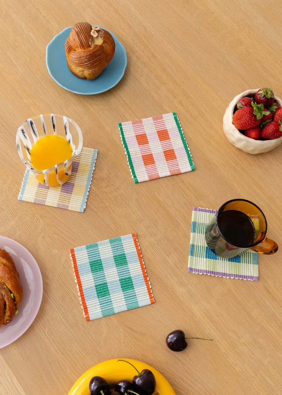 Gingham Coaster - Set of 4