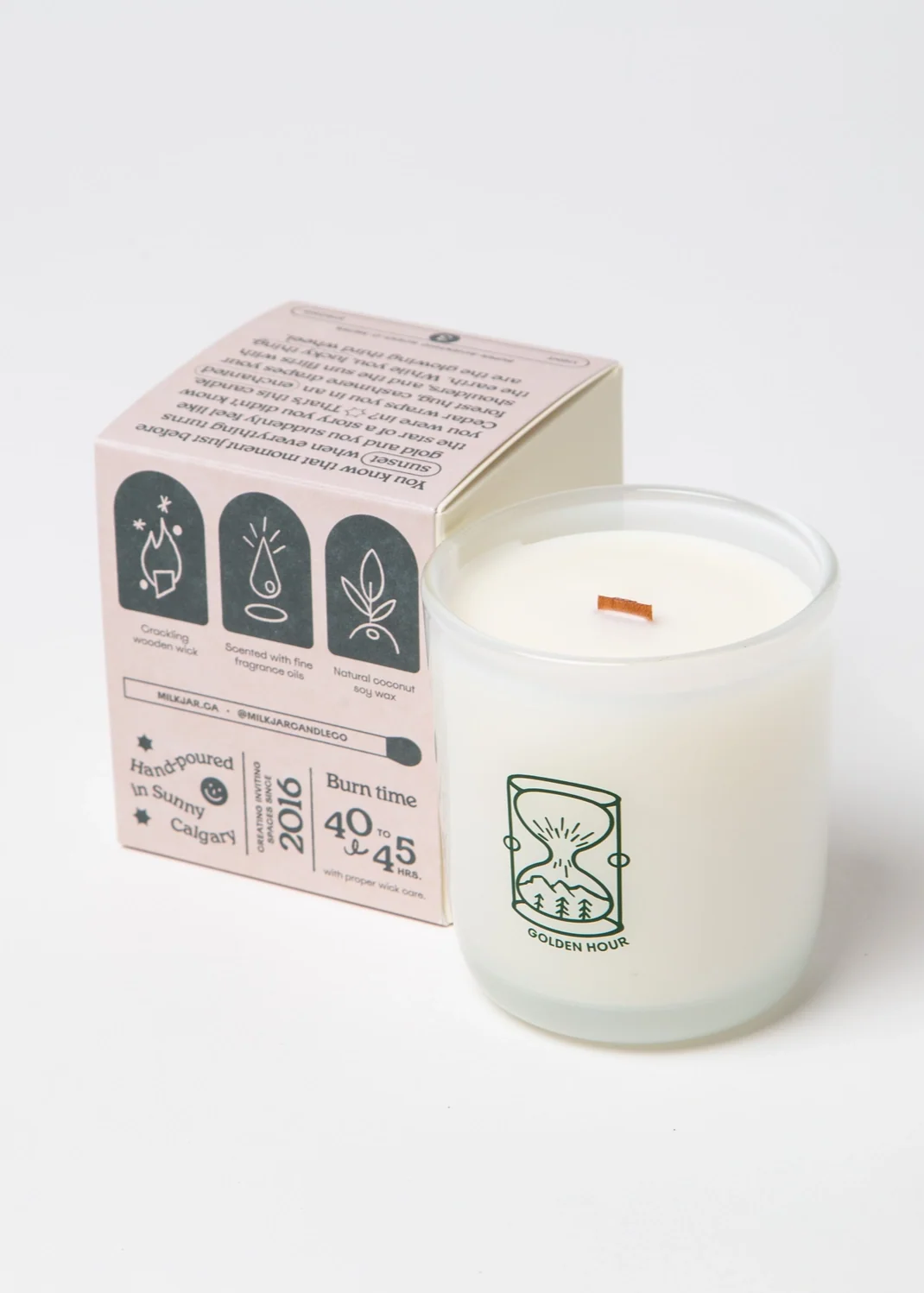 Golden Hour - Cashmere, Cedarwood Coconut Soy 8oz Candle