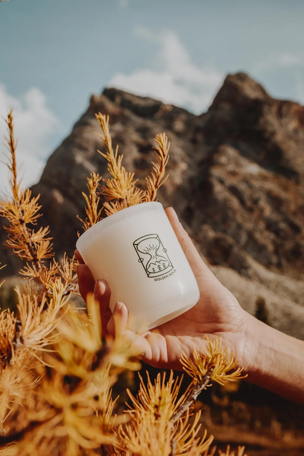 Golden Hour - Cashmere, Cedarwood Coconut Soy 8oz Candle - Image 2