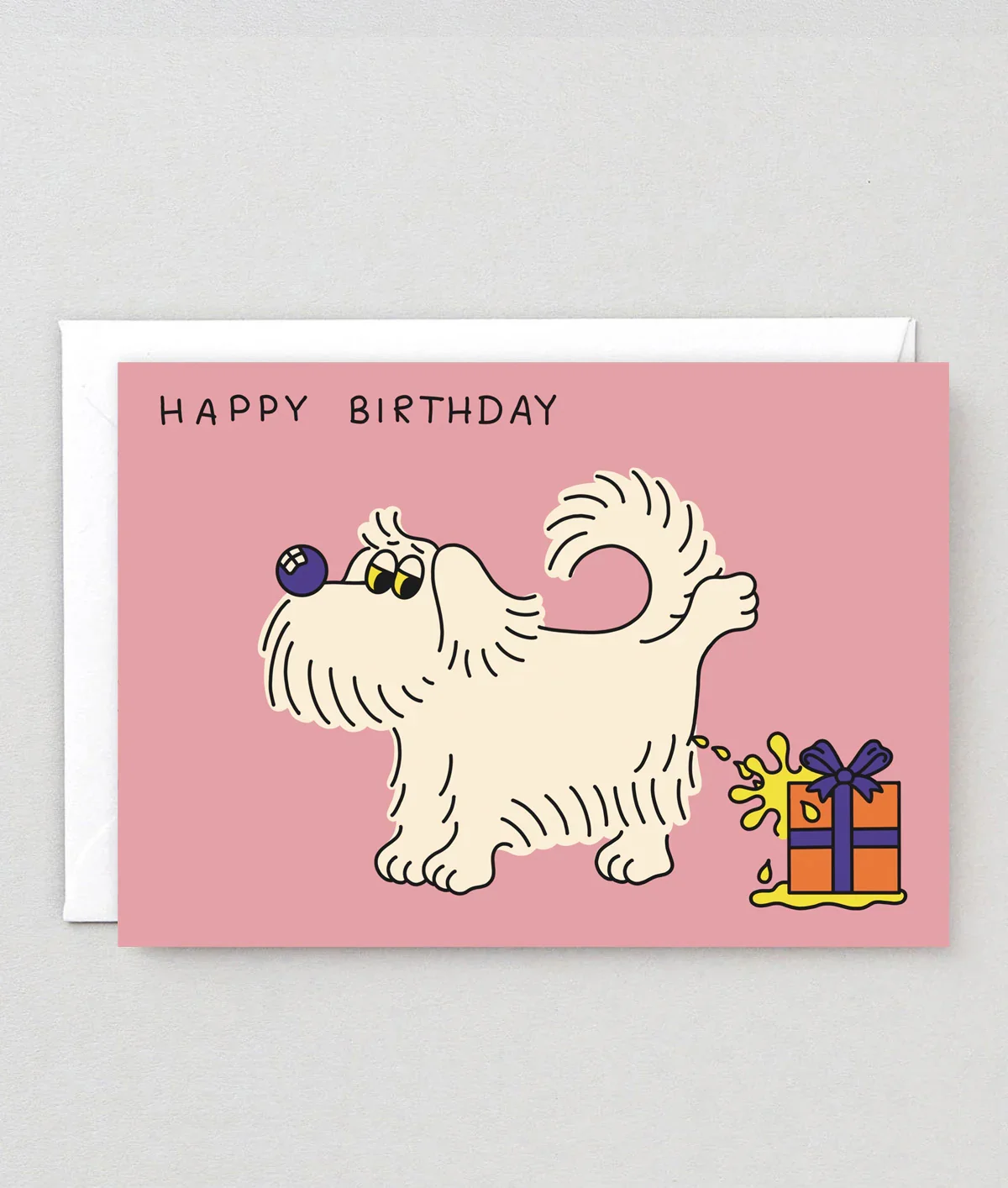Happy Birthday Dog Pee Greetings Card