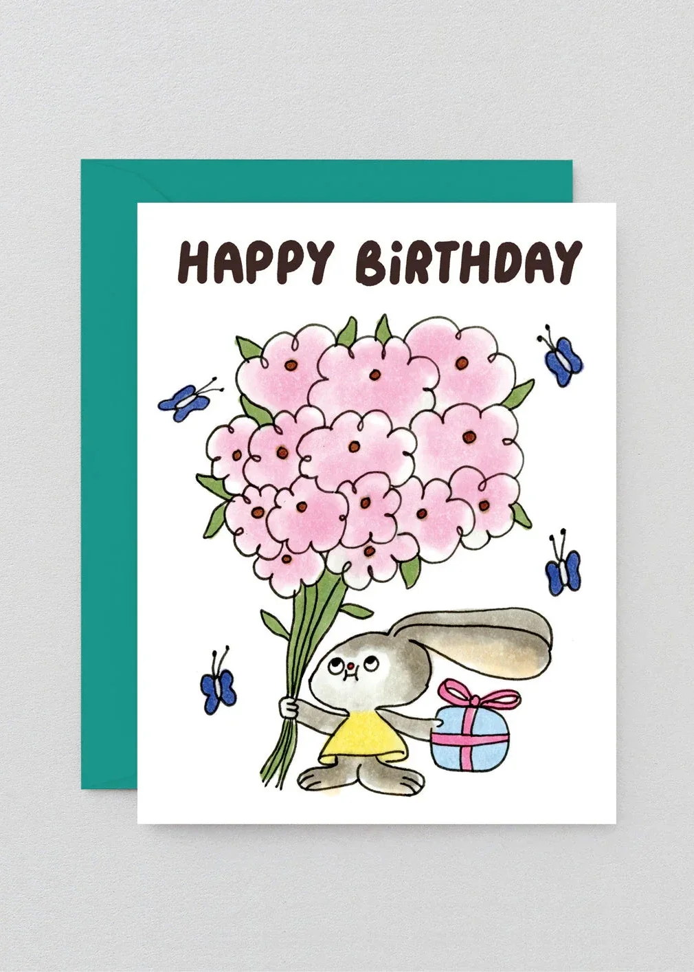 Happy Birthday Rabbit Greetings Card
