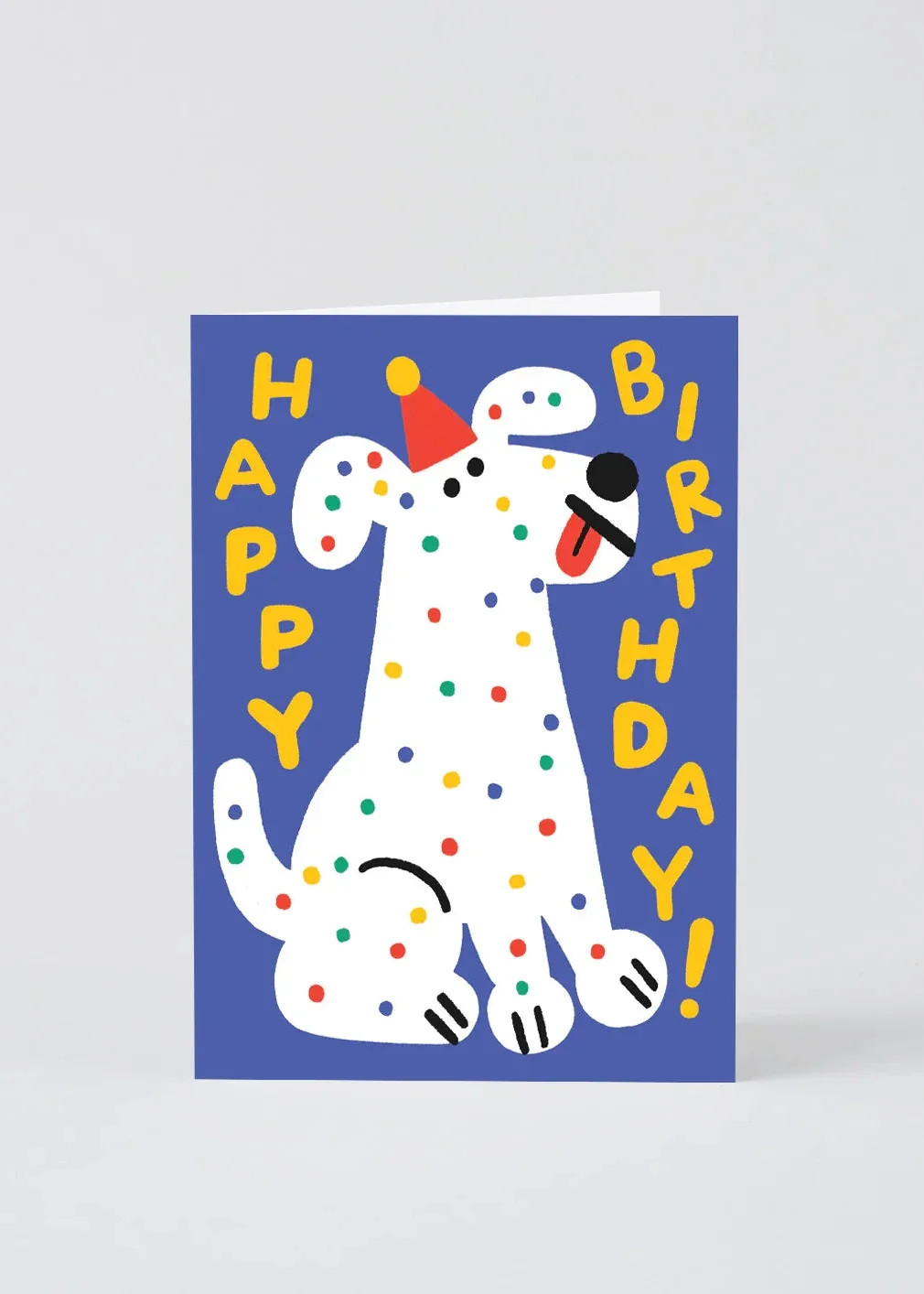 Happy Birthday Spotty Dog Greetings Card