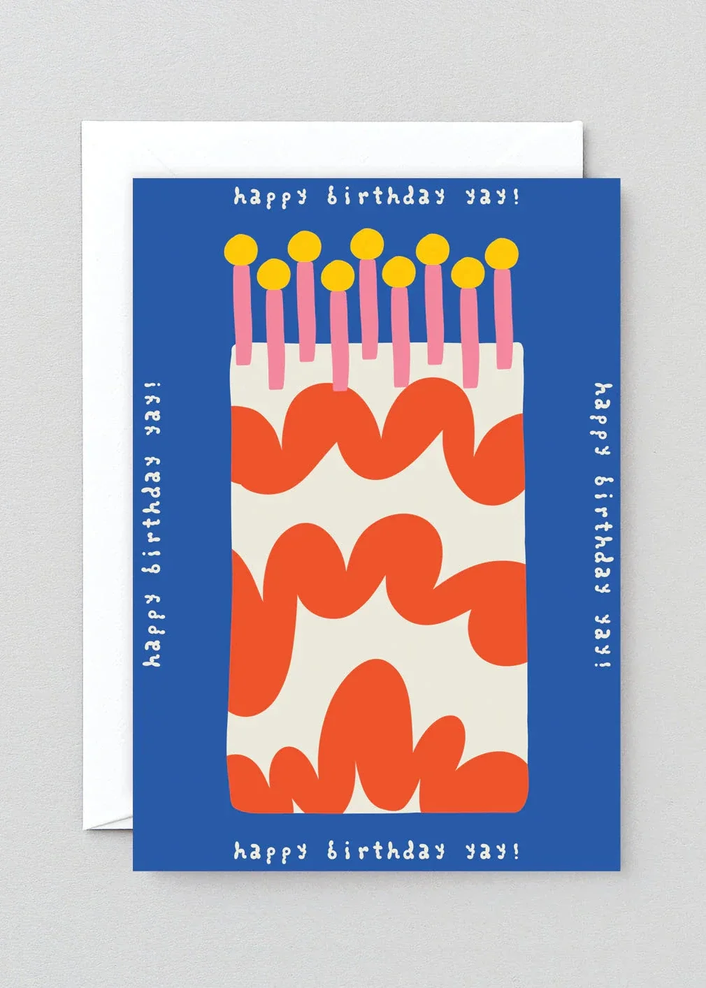 Happy Birthday Yay Cake Greetings Card