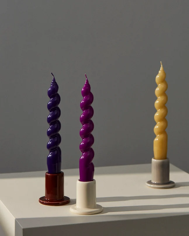 HAY Tube Stoneware Candle Holder - various colours - Image 6