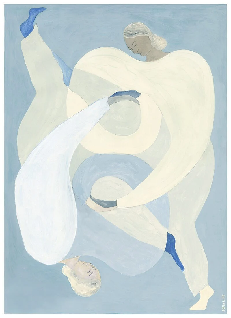 'Hold You - Blue' Art Print
