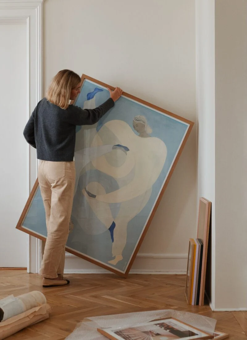 'Hold You - Blue' Art Print - Image 2