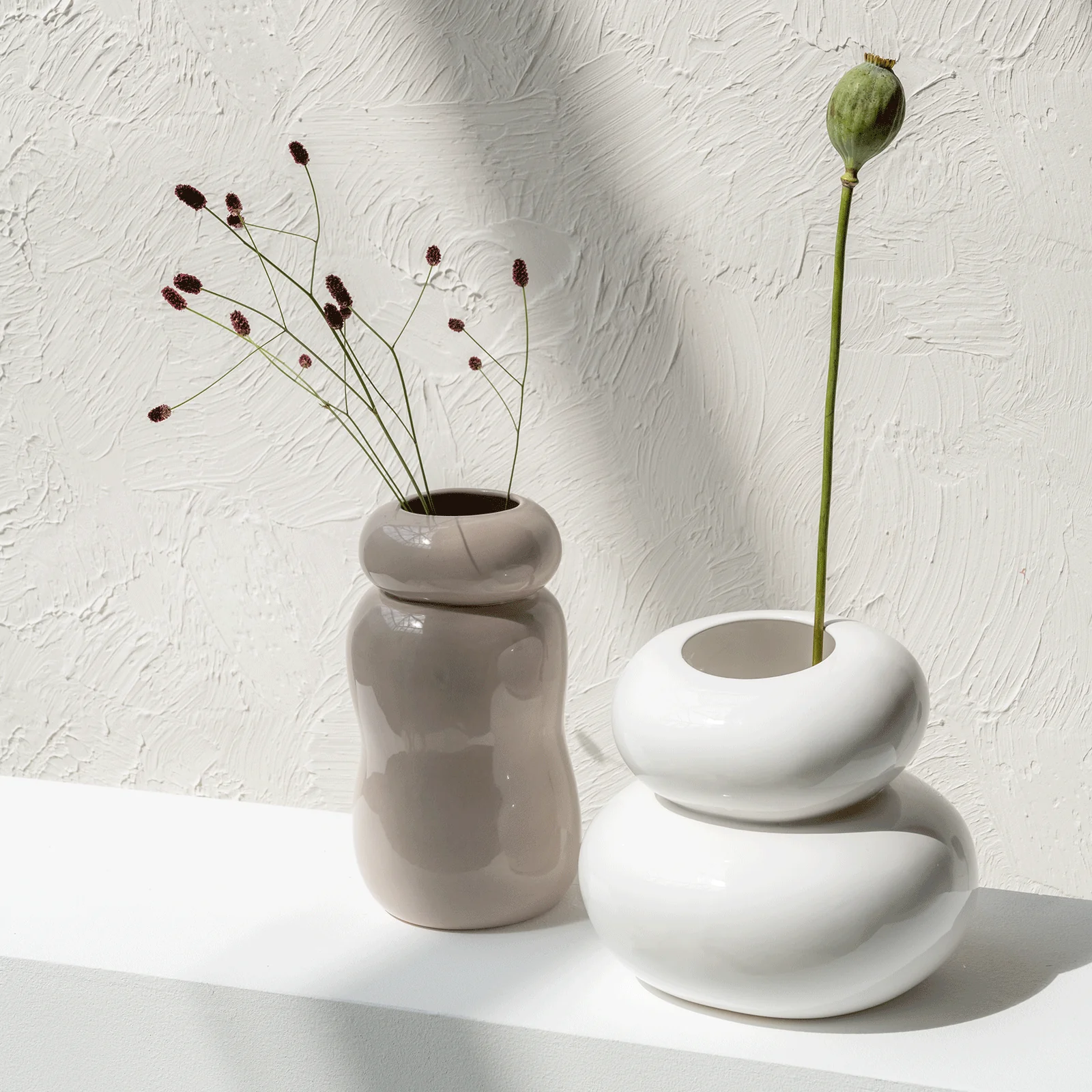 Large White Pebble Vase - Image 2
