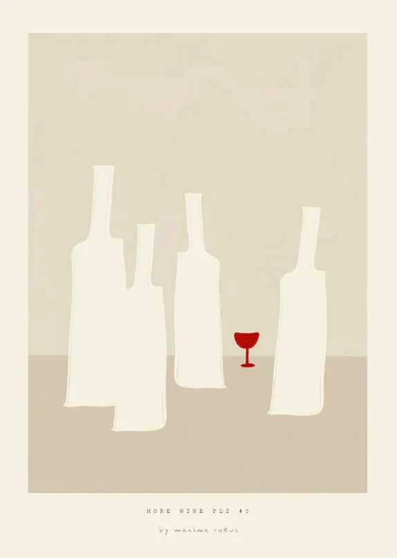 'More wine plz #5' Art Print