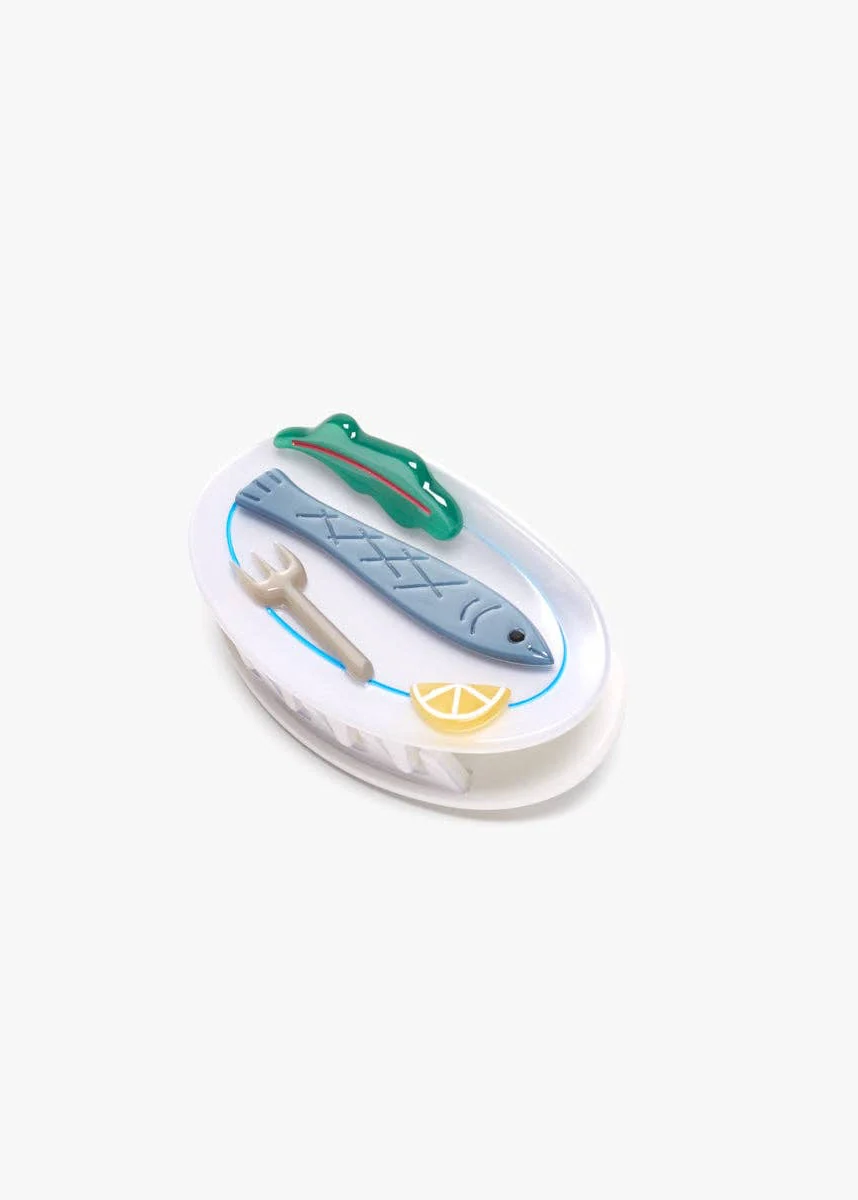 Sardine Fish Plate Hair Claw Clip