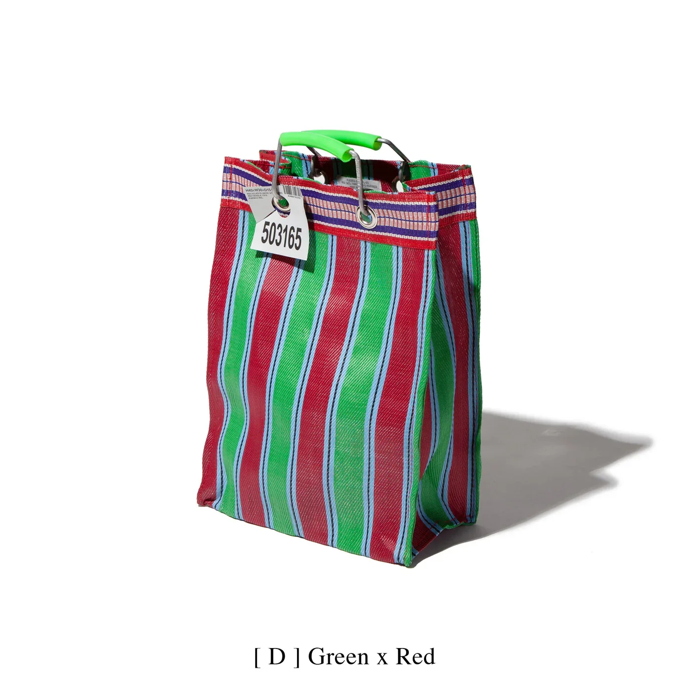 Recycled Plastic Striped Market Bag D15 - Image 8