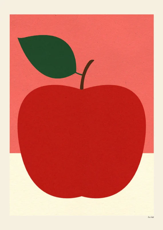 'Red Apple' Art Print