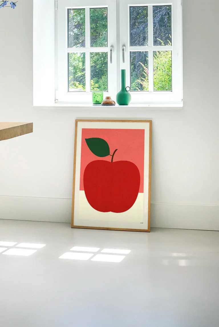 'Red Apple' Art Print - Image 2