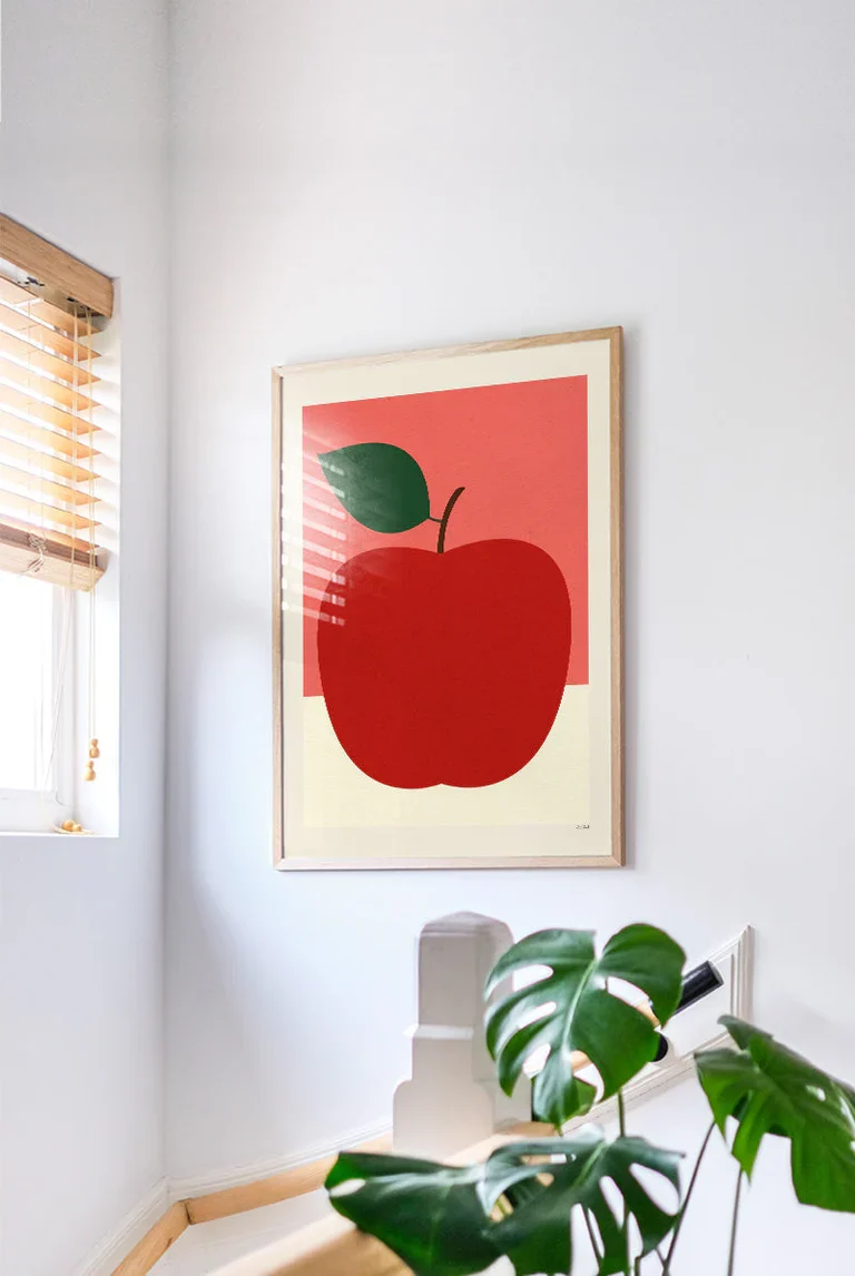 'Red Apple' Art Print - Image 3