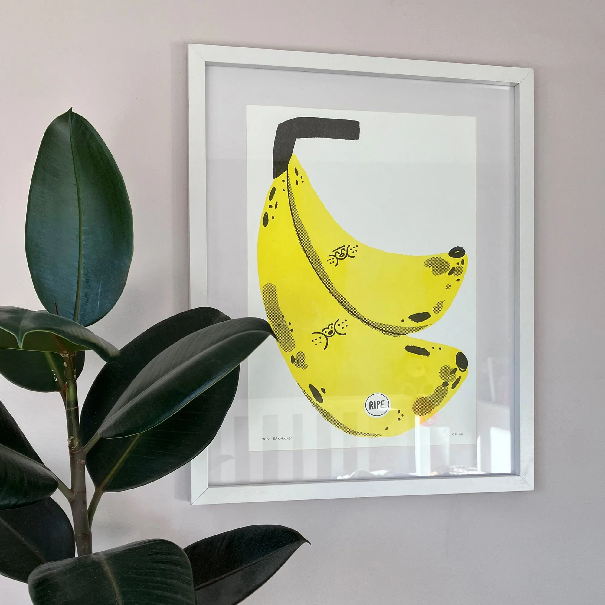 Ripe Bananas - A3 Riso Print by Rebecca Buchanan - Image 2