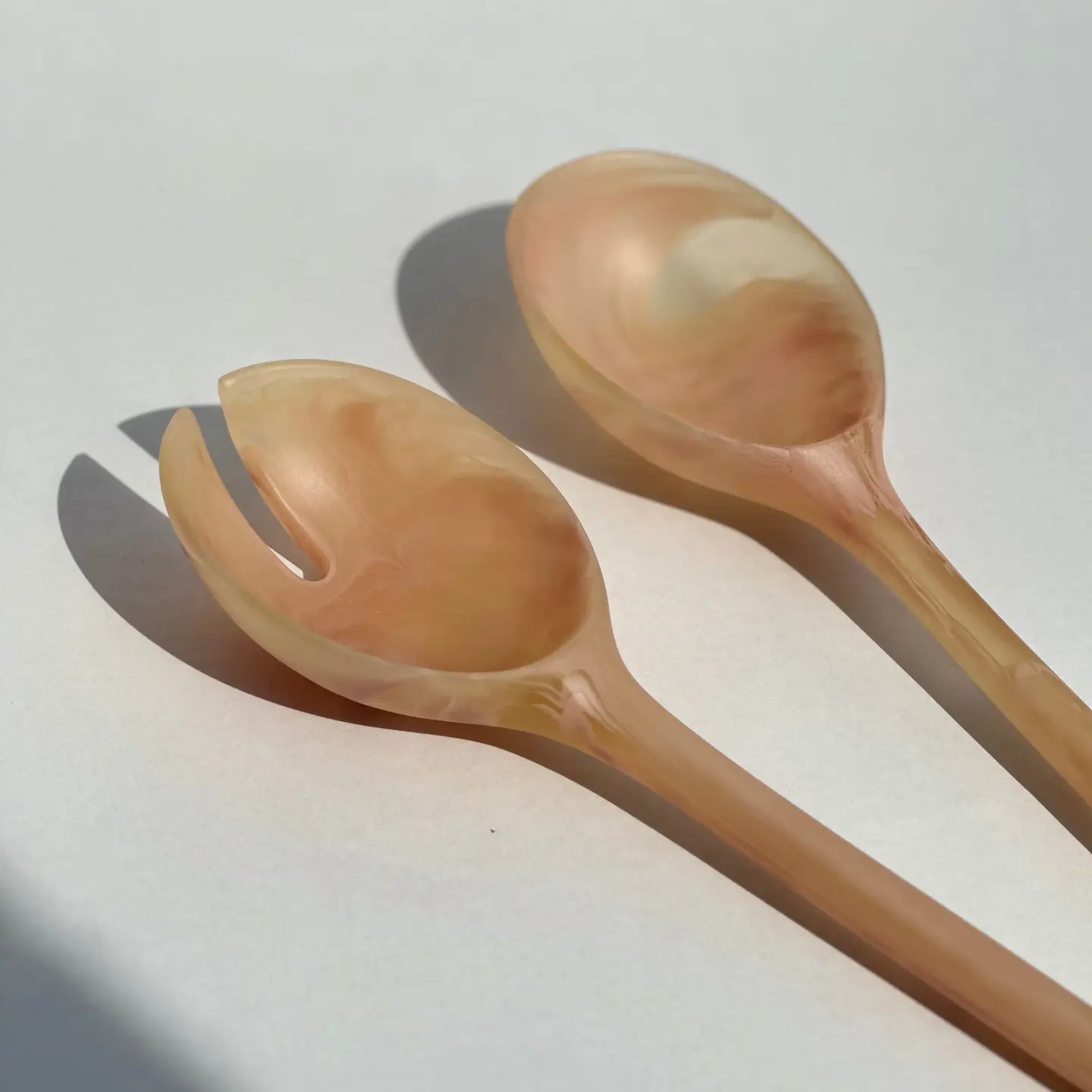Salad Servers Peach Coral Set - Image 4