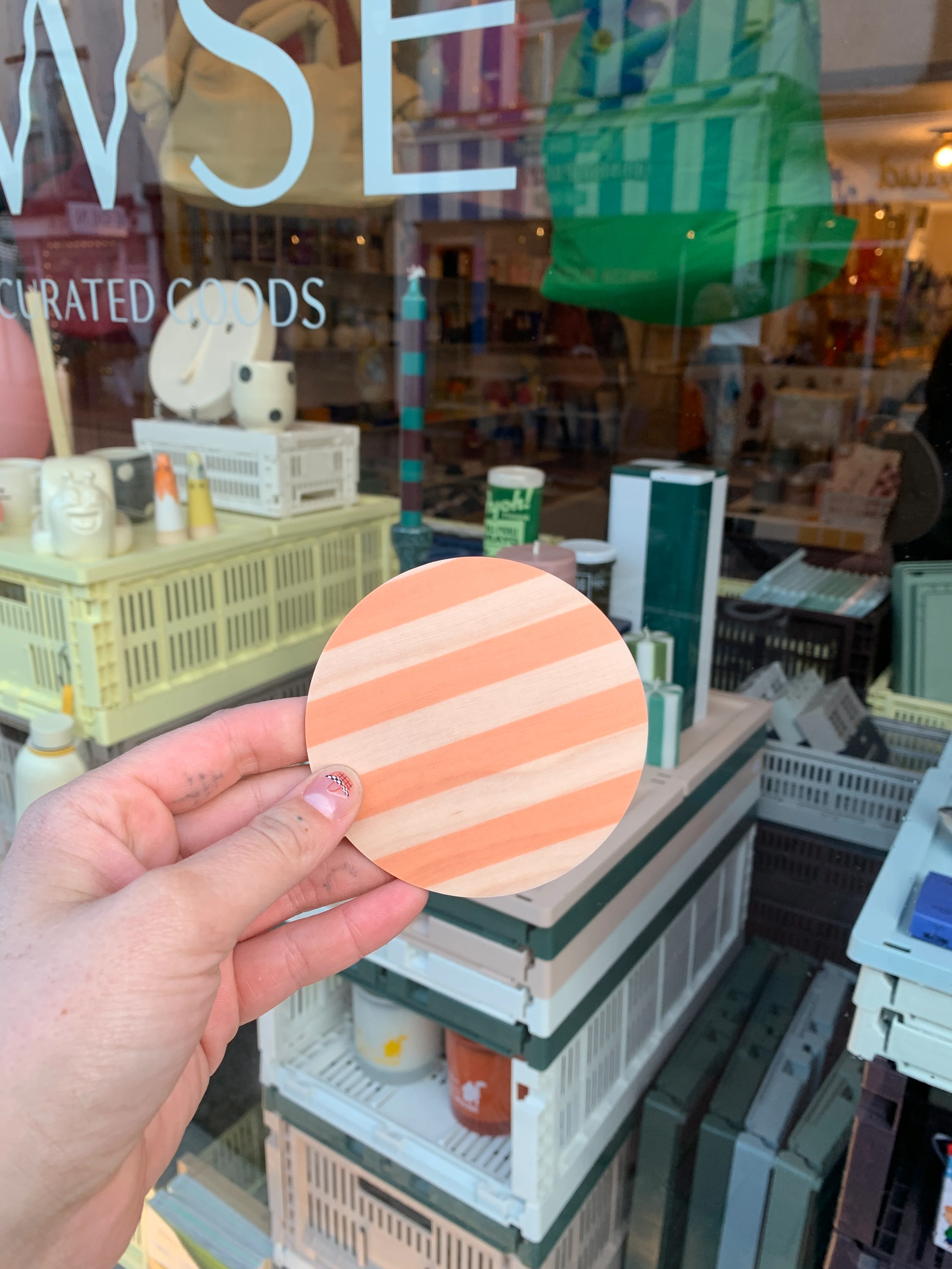 Striped and Checked Coasters - various colours