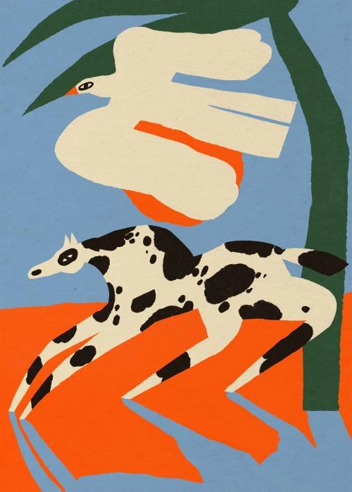 'Spotted Mustang' Art Print