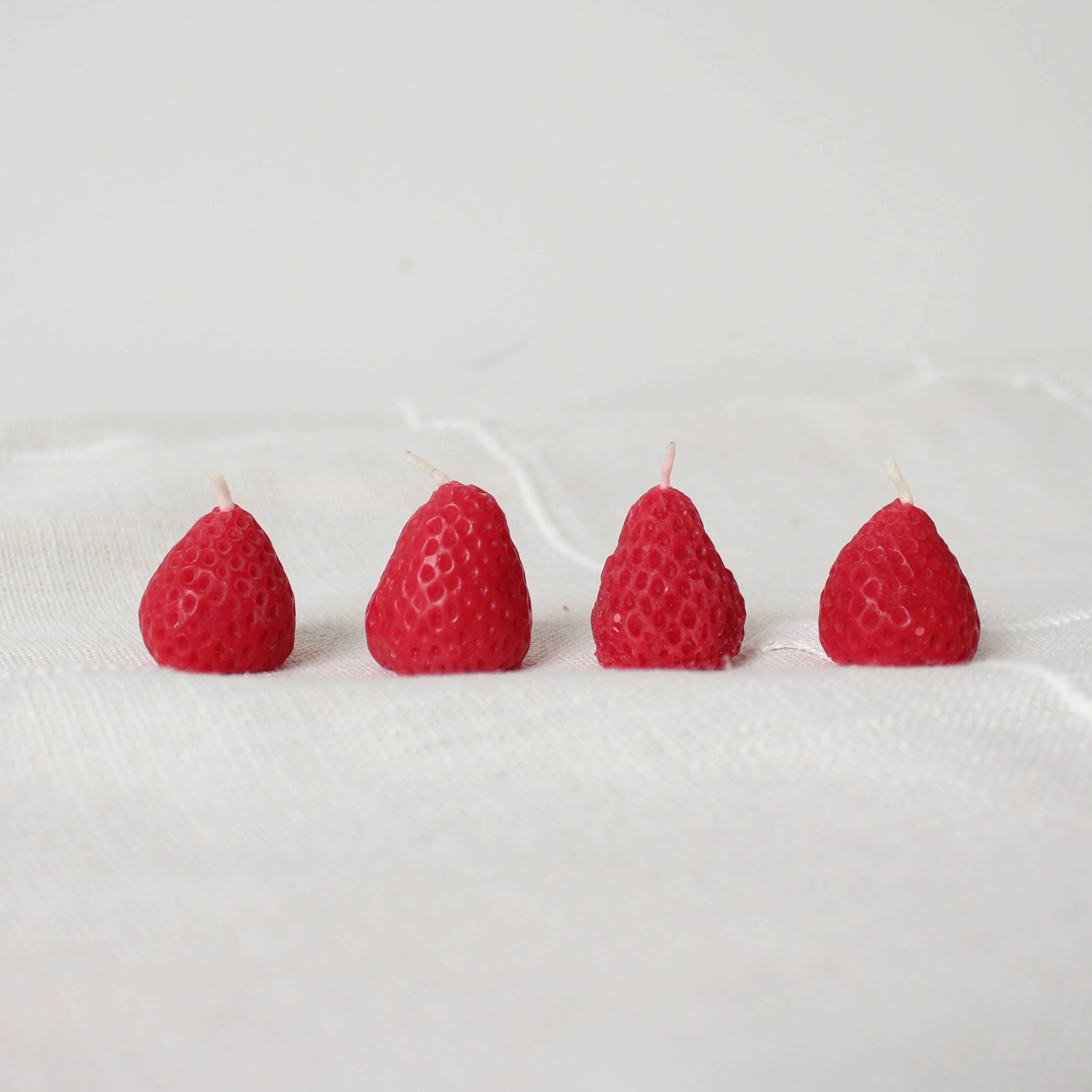 Strawberry Beeswax Birthday Candles - Image 3