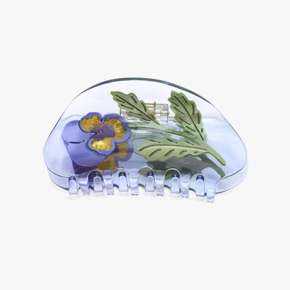 Violet Pansy Hair Claw Clip - Image 3