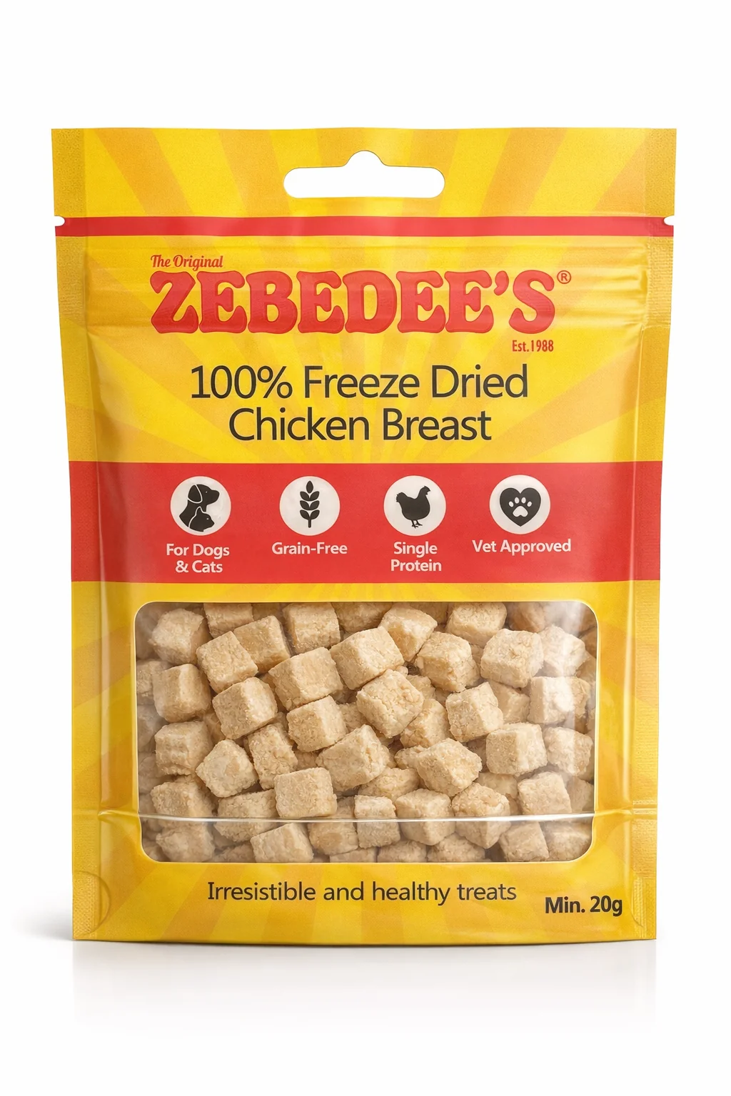 Zebedee's Freeze Dried Chicken Treats for Cats & Dogs
